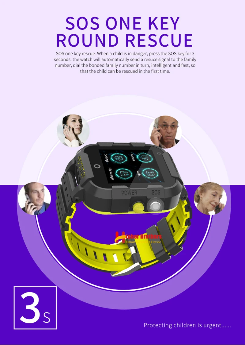 IPX7 водонепроницаемый смарт 4G Удаленная камера gps Wi-Fi ребенок Студент Smartwatch SOS видео вызов монитор трекер местоположение телефон часы