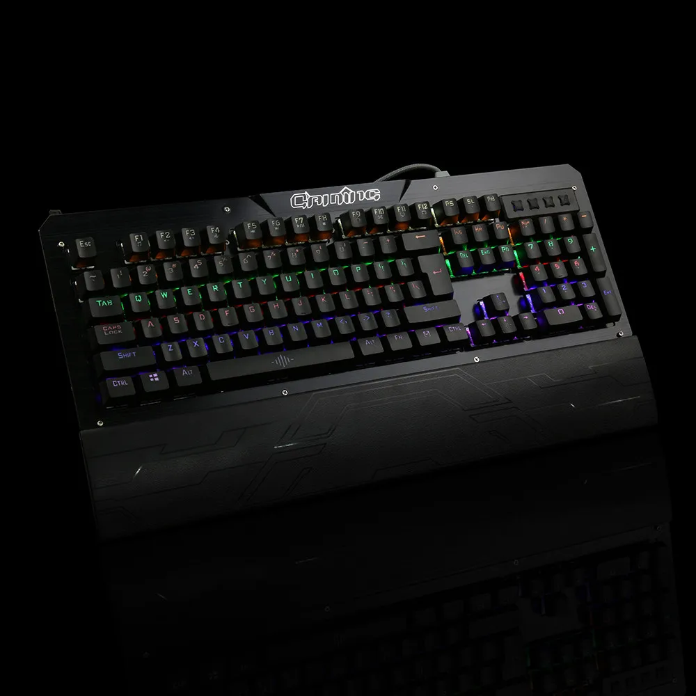 VOBERRY RGB LED подсветка Проводная USB клавиатура светящиеся 104 клавиши игровые