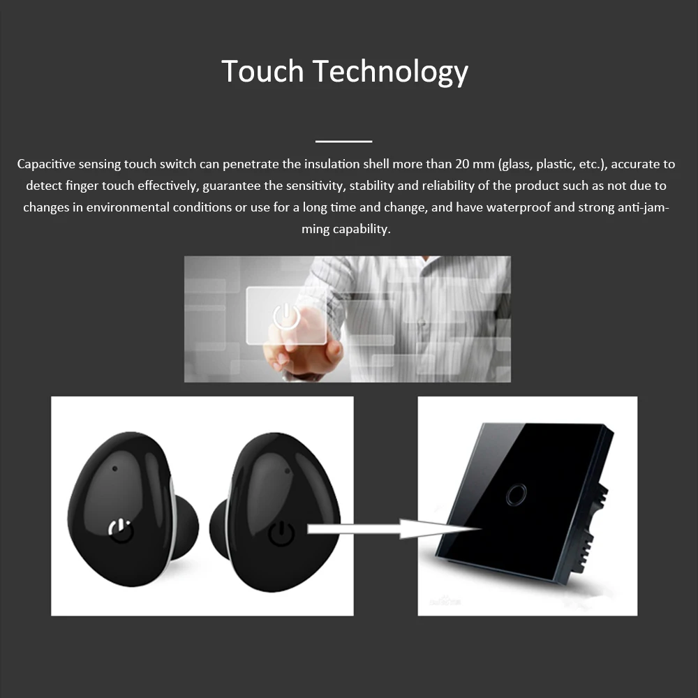 ALWUP TWS Беспроводные Мини Bluetooth наушники для Xiaomi huawei мобильный стерео наушники спортивные наушники с микрофоном портативная зарядная коробка
