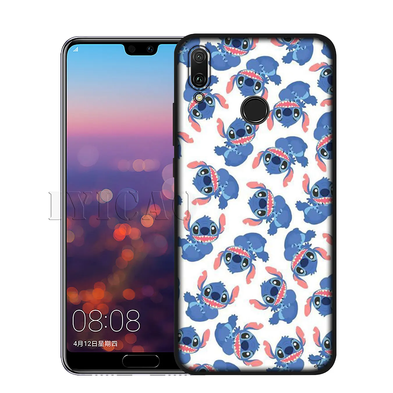 IYICAO милый мультфильм, Стич мягкий чехол для huawei P20 Pro P10 P8 P9 P30 Lite Mini P Smart крышка - Цвет: 1