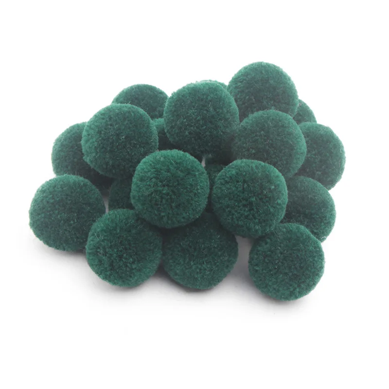 Dark green 10 шт., 20 мм, разноцветные помпоны, мягкие помпоны для рукоделия, детские игрушки для дома, рождественской вечеринки, декоративные аксессуары LX093 - Цвет: Dark green