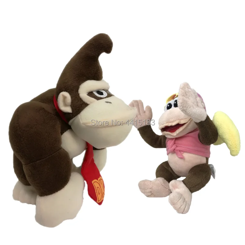 3 стиля аниме Super Mario Bros Donkey Kong Diddy Kong сестра Dixie Peluche Кукла Плюшевая мягкая детская игрушка Рождественский подарок