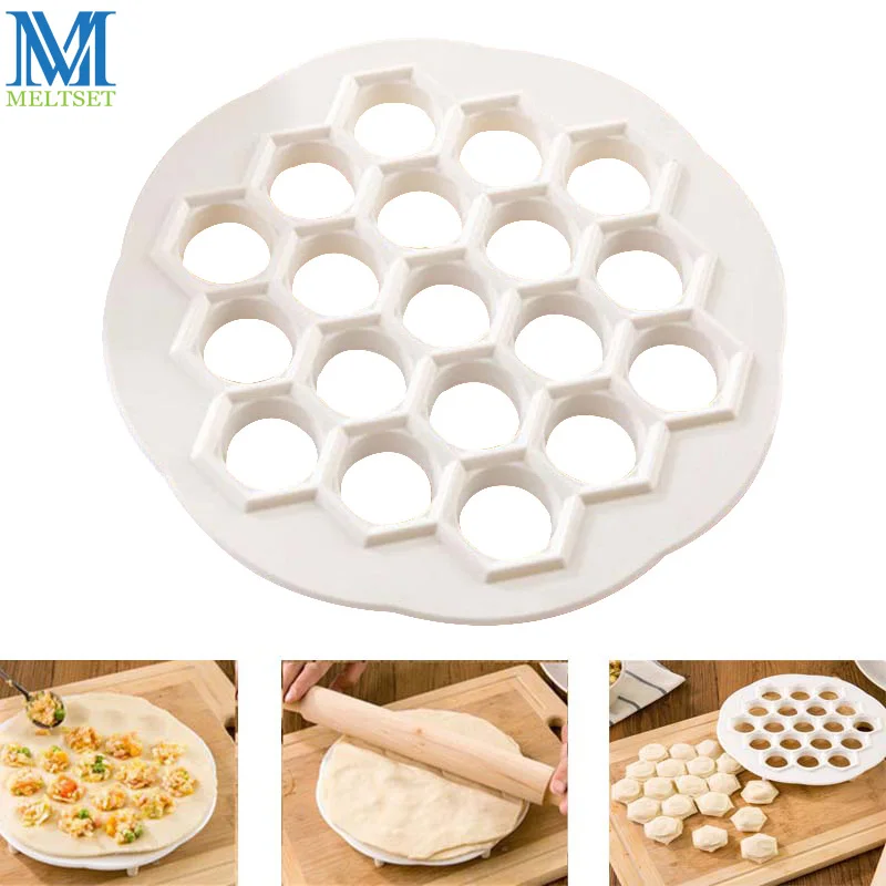 Мелтсет 19 отверстий клецки машина круглой формы тестопресс пельменские плесень