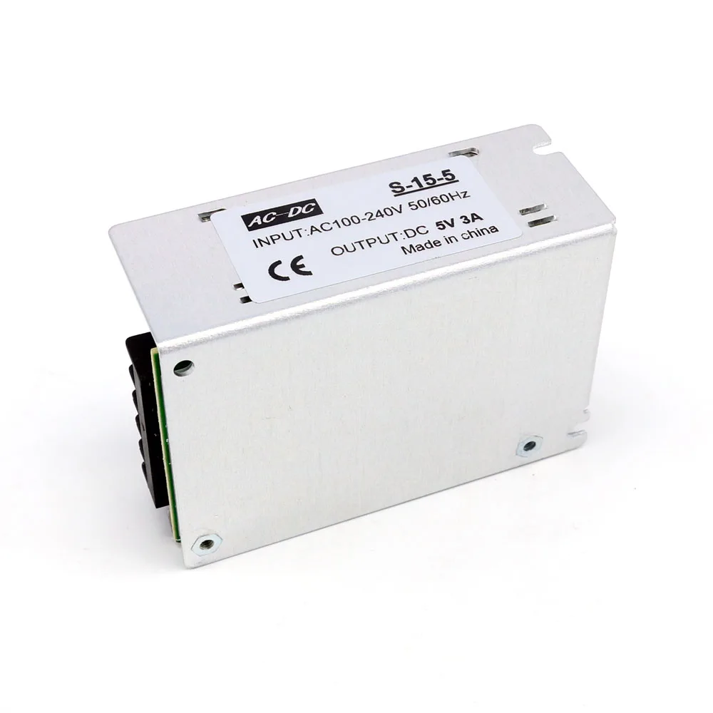 Трансформатор переменного тока в постоянный, 5 В, 3 А, 15 Вт, светодиодный источник питания для электрических машин с CE ROHS, 5 В, драйвер питания 15 Вт