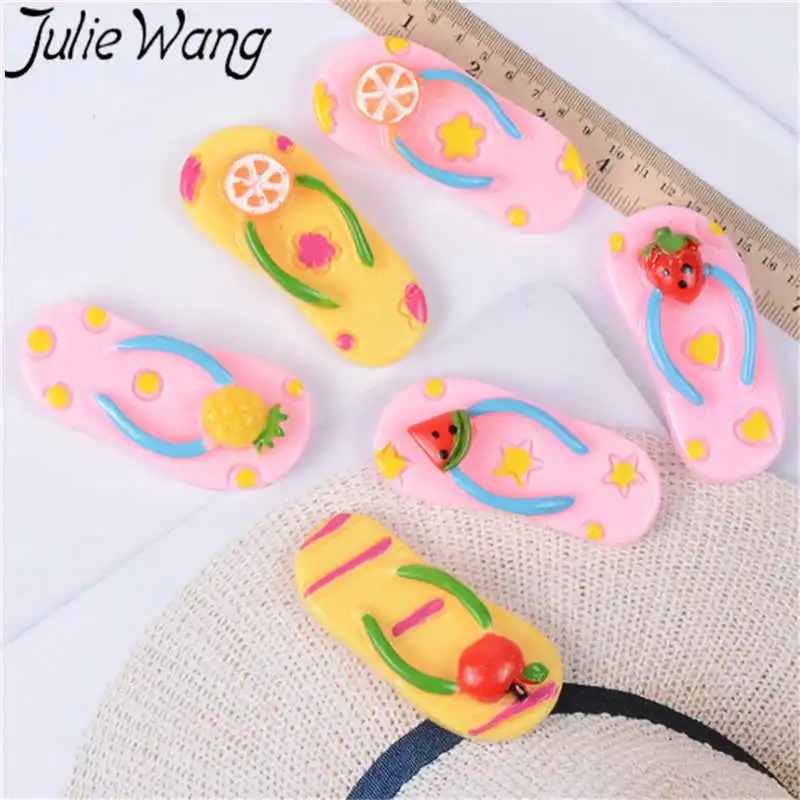 Julie Wang 10 шт. смешанный резиновый фруктовый Вьетнамки очаровательные Тапочки