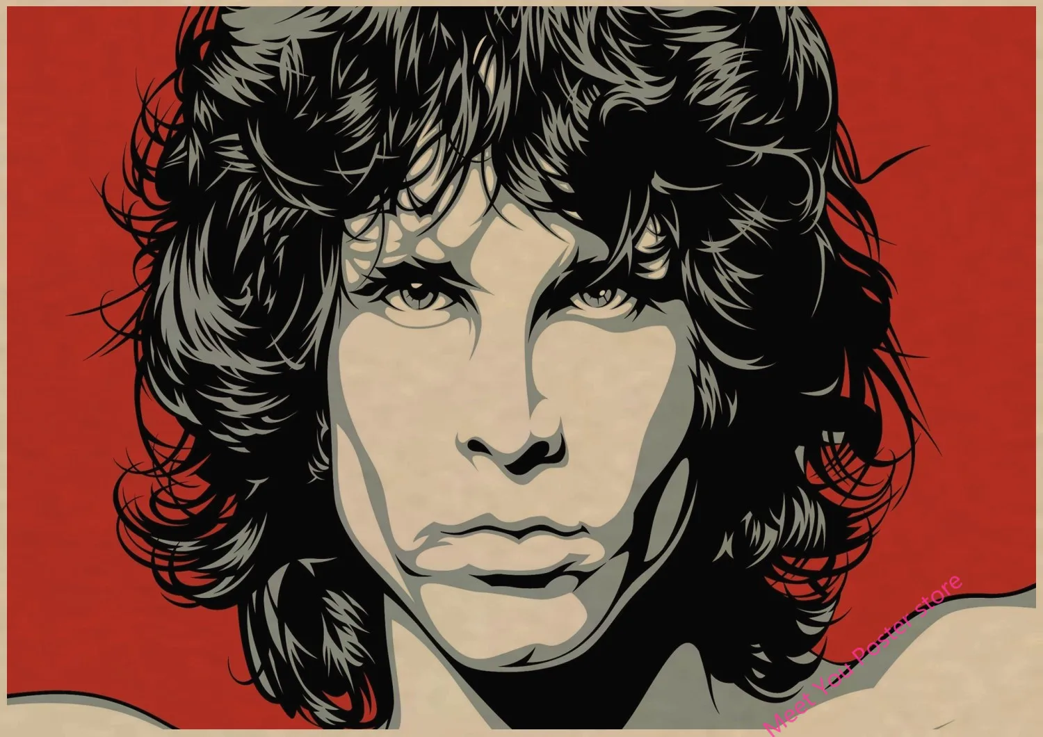 The Doors Jim Morrison Винтаж Ретро Рок-Группа Музыка Гитара матовая крафт-бумага плакат Настенная Наклейка домашний декор A1