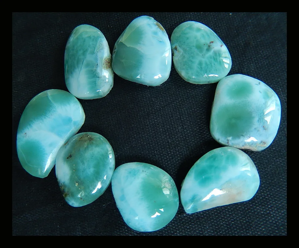 Распродажа комплект из 8 натуральных кабошонов Larimar 20x13x4 мм 15x11x5 12 4 г модные