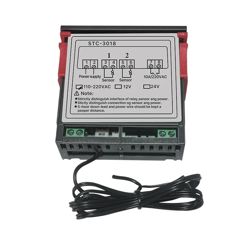 STC-3018 AC 220V 12V 24V C/F Digital Dual Thermometer Temperature Controller Thermostat Incubator Thermoregulator | Инструменты