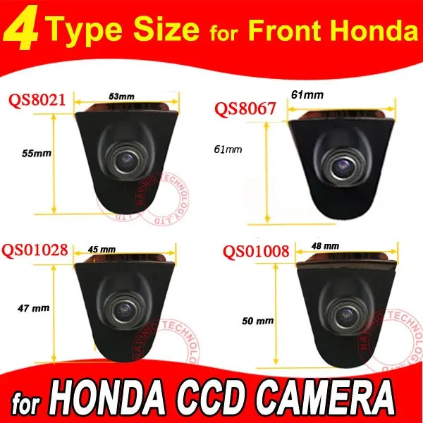 Цветная CCD Автомобильная камера с логотипом спереди для Honda Odyssey New accord Civic CRV Spirior Crosstour