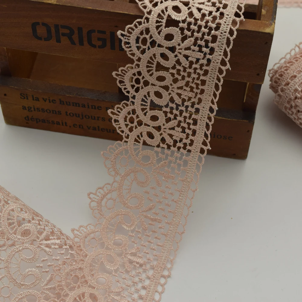 14 ярдов пастельный розовый цвет искусственное шитье для рукоделия 6 см|lace trim|venise