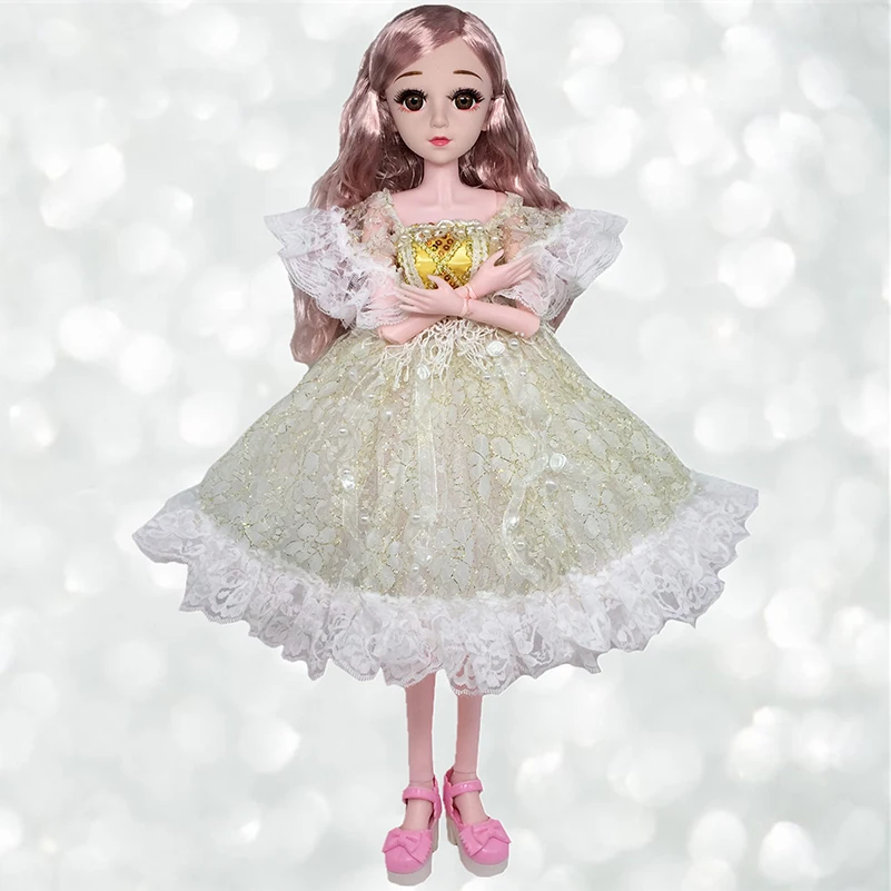 60 см 20 подвижных суставов белая кожа Bjd куклы платье принцессы игрушки для девочек 3D глаза одежда Обувь Аксессуары BJD кукла игрушка для девочек