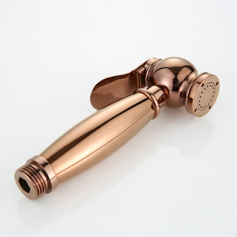 Розовая Золотая латунная ручная Лейка для унитаза душевая лейка биде Душевая