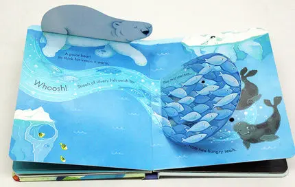 Изучите интерьер моря английский образовательные 3d книжки с откидной крышкой