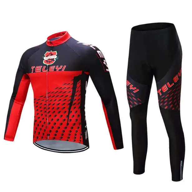 jersey and pants pro гель для велосипедной одежды, мужской зимний термальный флисовый комплект одежды для горного велосипеда, велосипедная майка, спортивный костюм - Цвет: jersey and pants