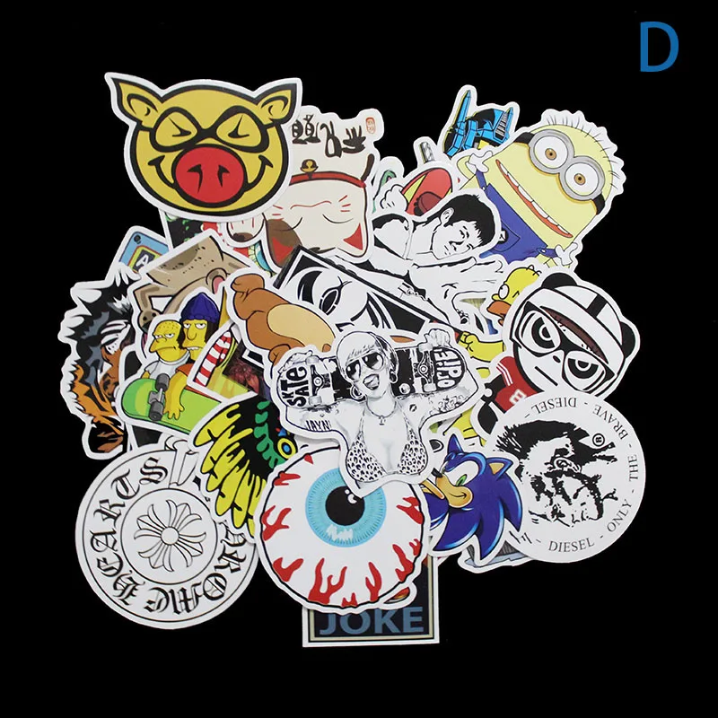 100 шт. водостойкие виниловые наклейки на ноутбук не повторяющиеся для Macbook pro Xiaomi