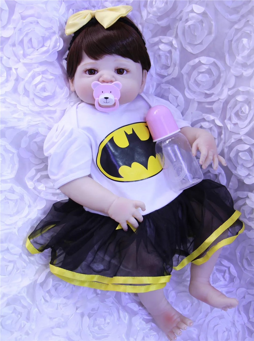 57 см полный силиконовый корпус возрождается детские игрушки куклы как настоящие