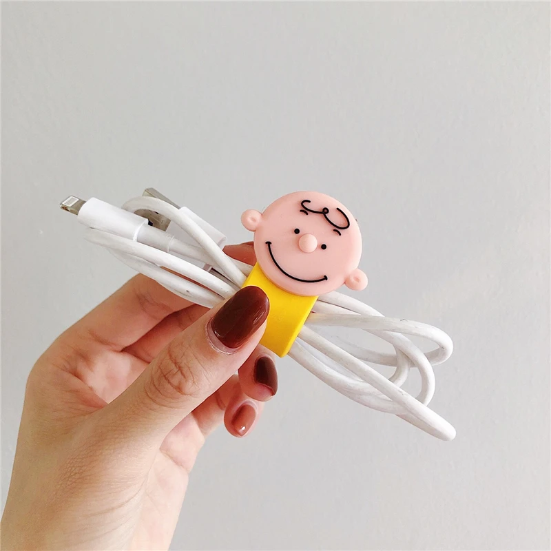 Мультфильм кабель протектор передачи данных Шнур протектор защитный чехол для сматывания кабеля чехол для iPhone usb кабель для зарядки для iPhone x