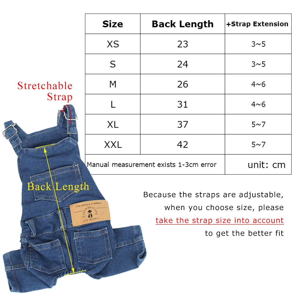 Одежда для собак синий джинсовый комбинезон домашних животных пальто наряд