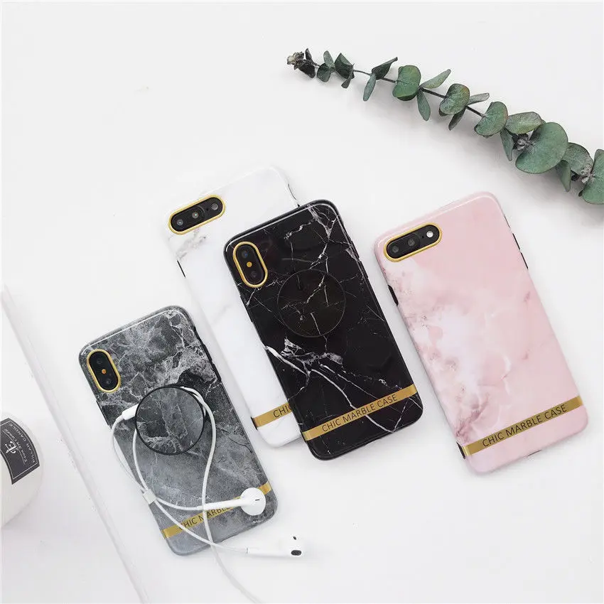 Ретро мраморный узор I LOVE MY PHONE Тонкий силиконовый чехол для задней крышки iPhone 6 6S 7
