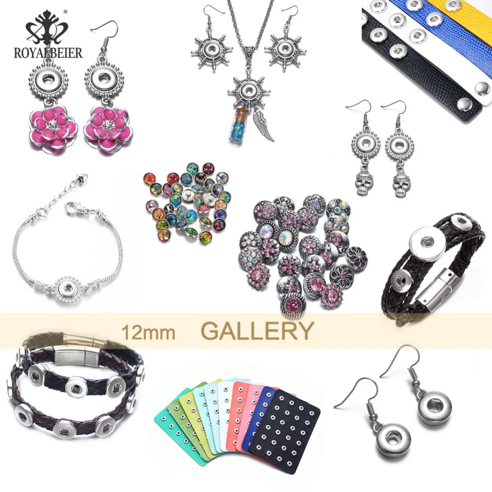 20 шт./лот смешанные цвета и узор 12 мм стеклянные оснастки ювелирные изделия