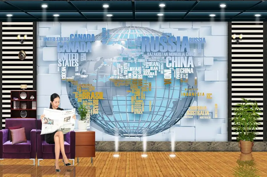 Индивидуальные роскошные обои с английским алфавитом 3d настенные фрески для