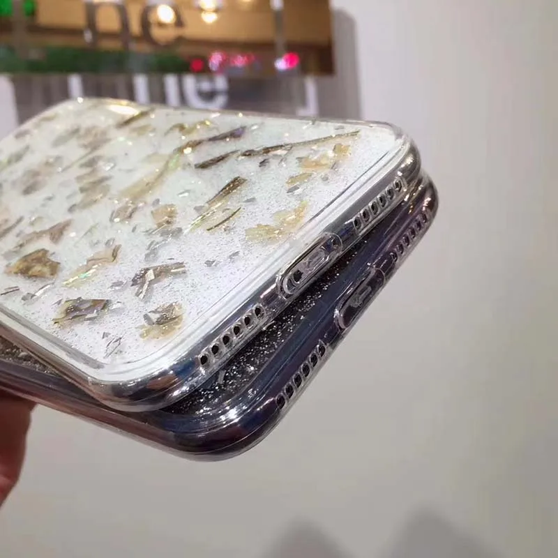 Чехол для телефона Kerzzil Bling Gold Foils iPhone X 8 7 6 6s Plus прозрачный силиконовый мягкий