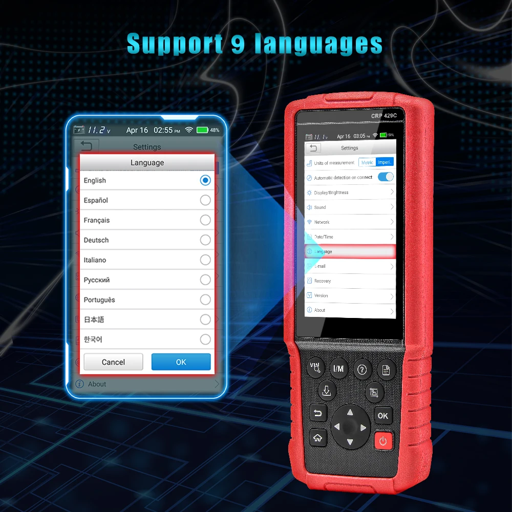 LAUNCH X431 CRP429C автомобильный диагностический инструмент OBD2 сканер