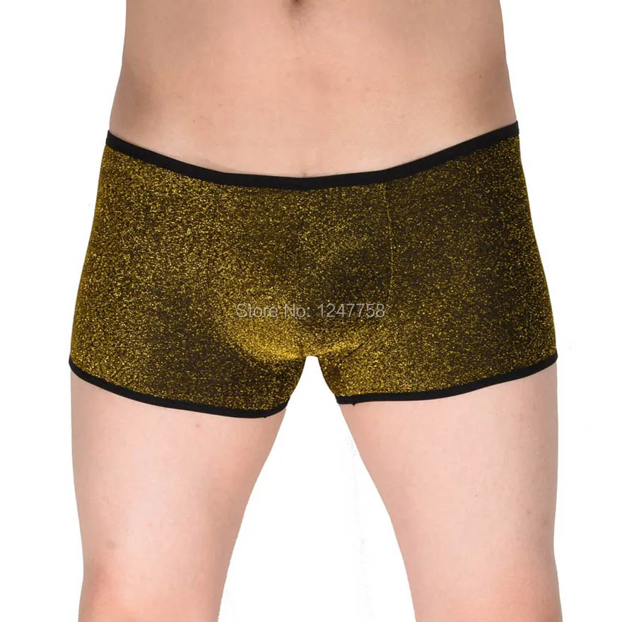 Боксеры мужские блестящие мягкие короткие штаны с мешочком дерзкие боксеры|soft