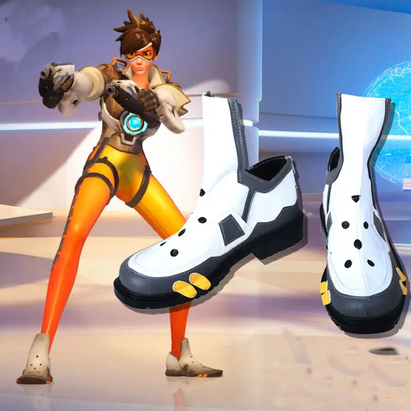 Лидер продаж обувь для косплея OW Tracer Lena Oxton D.VA боевые ботинки изготовленные на