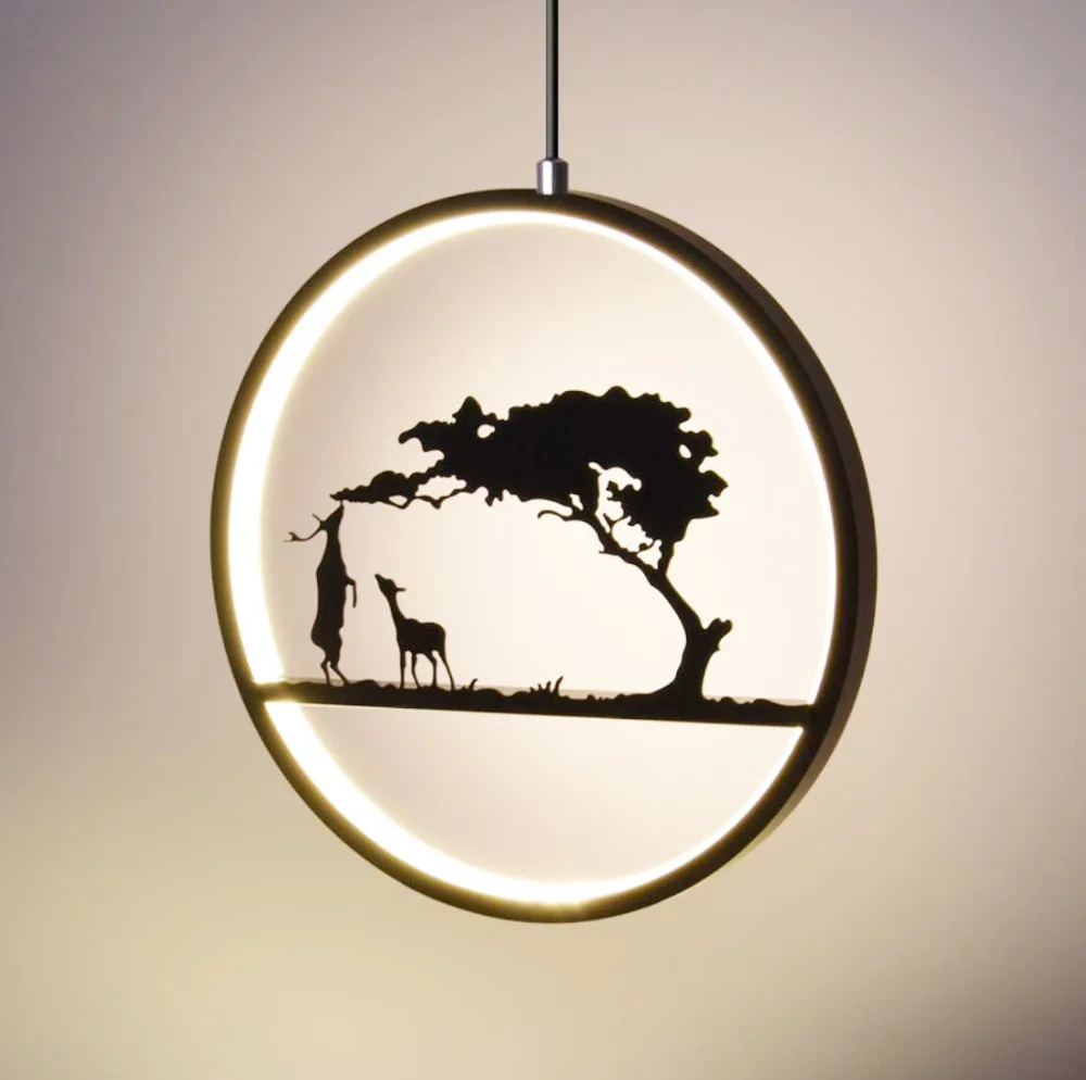 

New 18W LED eye light lamp bedroom art living room minimalist modern creative children's room deer pendant