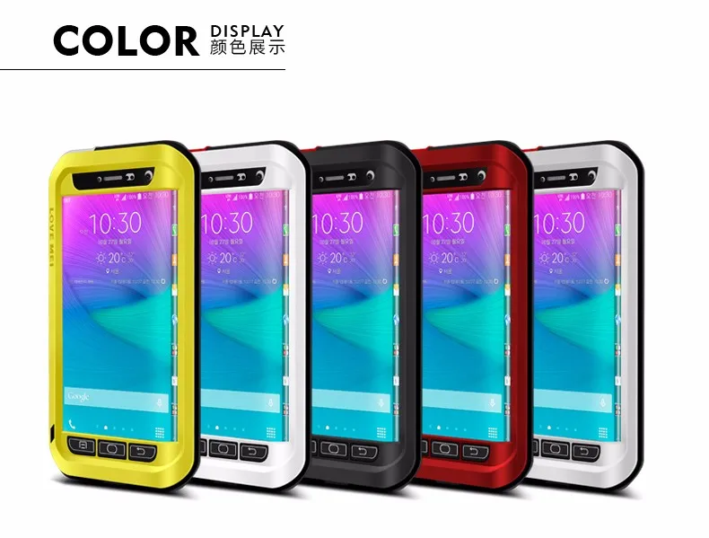 Водонепроницаемый алюминиевый металлический чехол Love Mei Life для SAMSUNG Galaxy S6 S7 Note 3 4 5 A3 A5 A7 A8000 A9 Alpha Cover