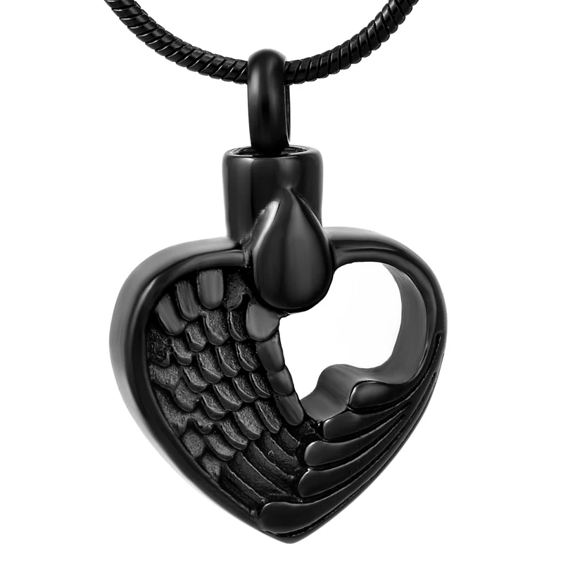 IJD9296 нержавеющая сталь крылья ангела искусственный сувенир кулон для золы