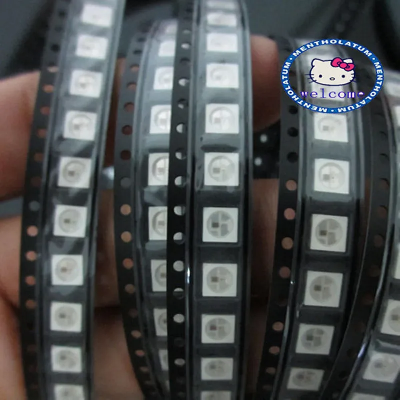 5 ~ 1000 шт. WS2812B светодиодный чип 5050 RGB SMD Черный/Белый версия WS2812 индивидуально