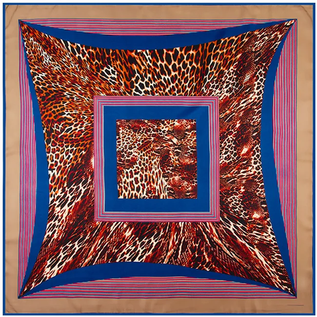 100 см * 2017 высококачественный Женский Большой квадратный шарф Геометрические