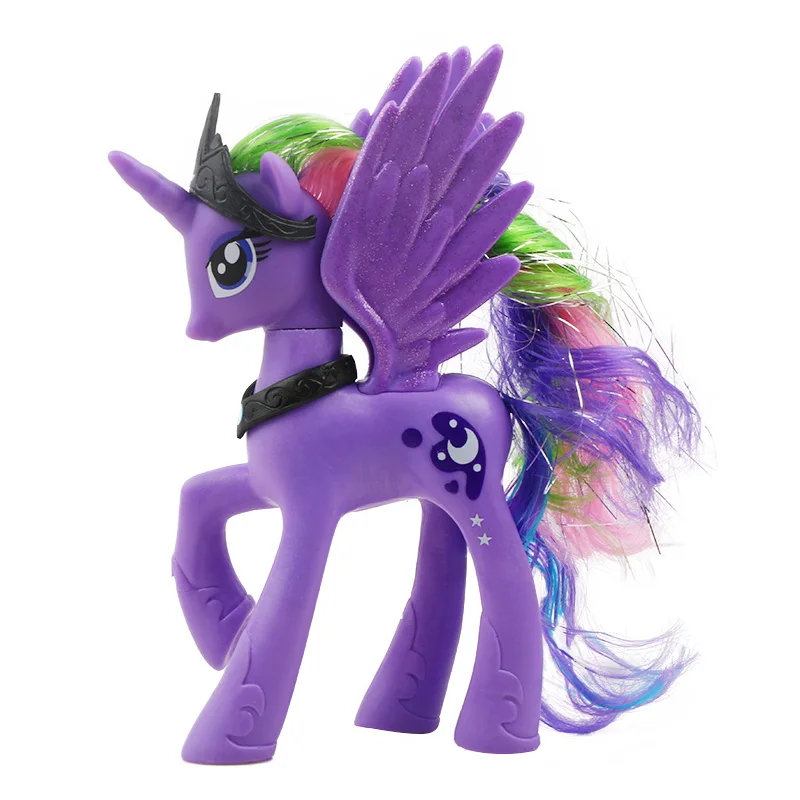 Hasbro My Cute lovely little ponies ПВХ фигурка модели игрушки куклы для девочек принцесса Рождественский подарок на день рождения игрушка - Цвет: princess luna14cm