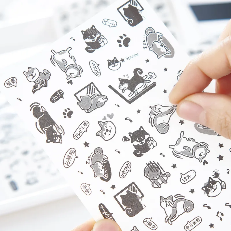 6 шт. чёрная и белая телефонная книга|Канцелярские наклейки| |