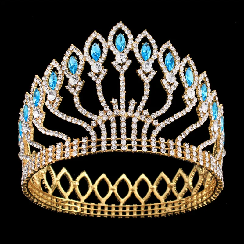 Винтажная большая стразы корона принцессы на выпускной Хрустальная тиара с