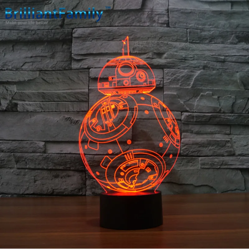 Star Wars красочные 3D Книга настольная лампа светодио дный визуальный трехмерное