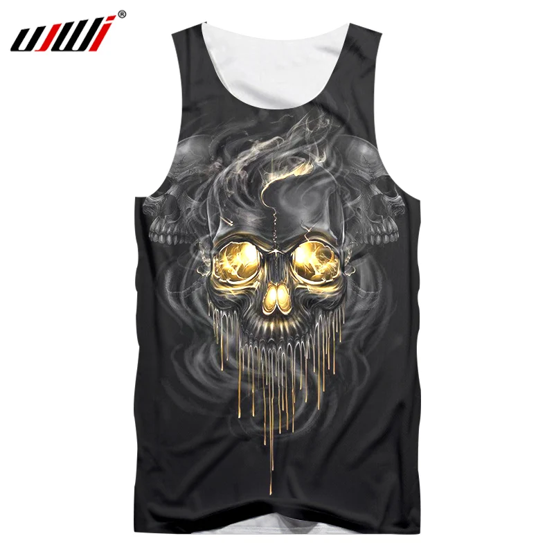UJWI Для мужчин летняя детская одежда топы с бретельками и 3D принт курить