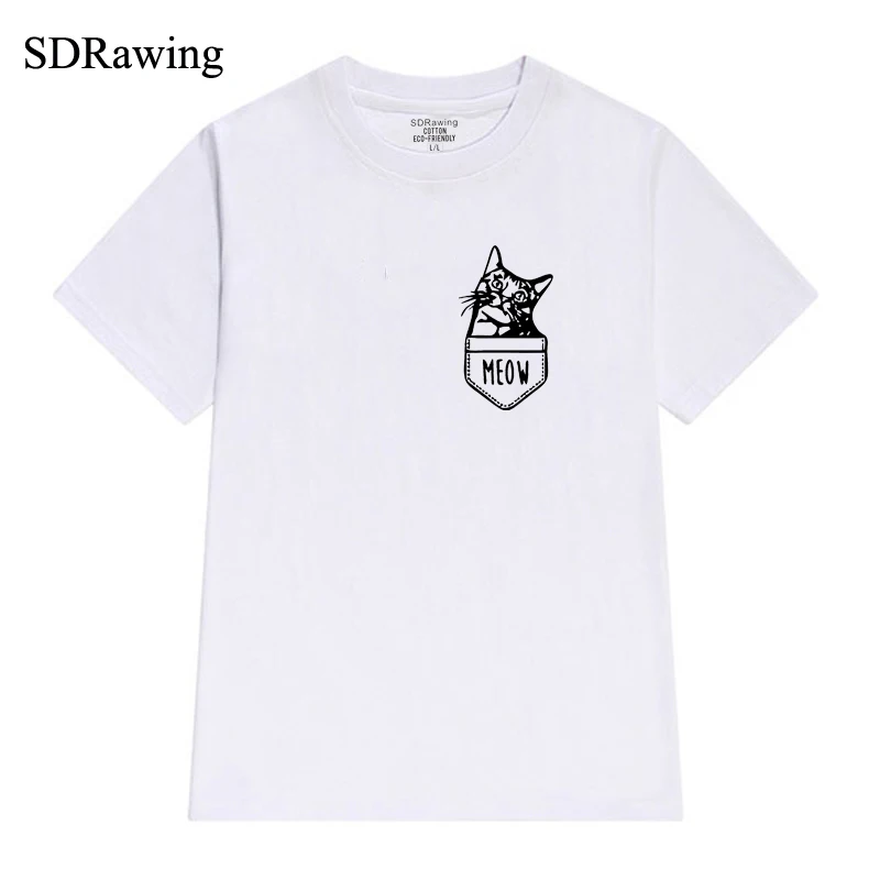 

Cute Meow i love cat Print womens cotton T shirt for cat lover tops Graphic Tees Hipster Tumblr plus size summer tops drop ship