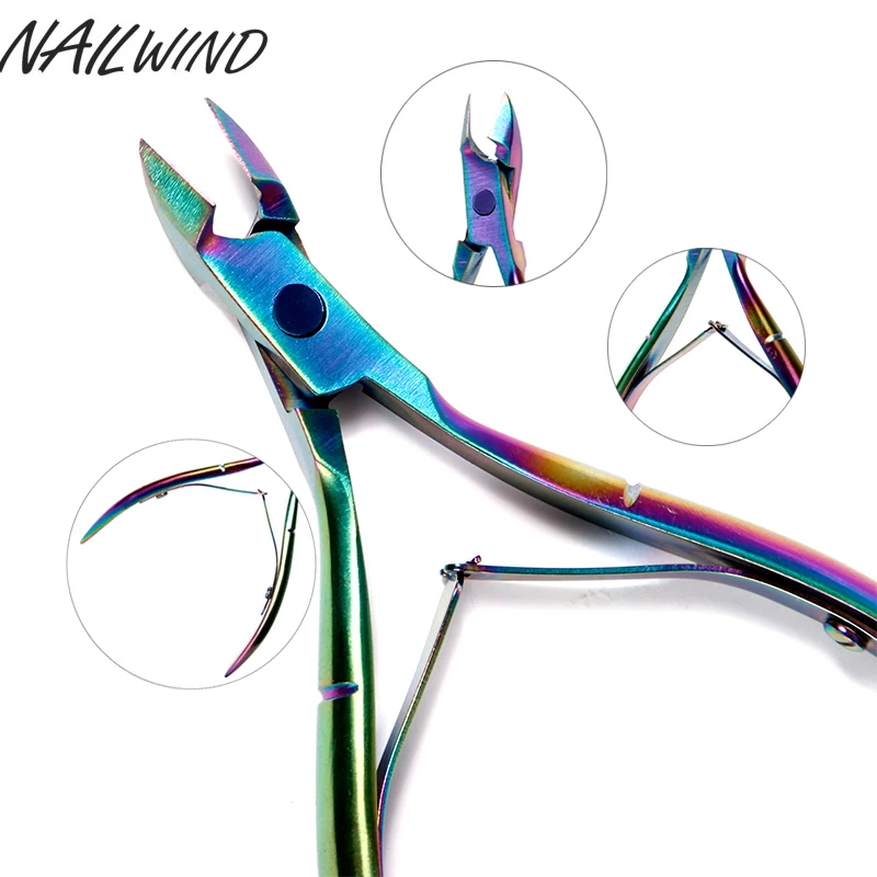 NAILWIND 1 шт. щипчики для кутикулы радуга ножницы удаления омертвевшей кожи