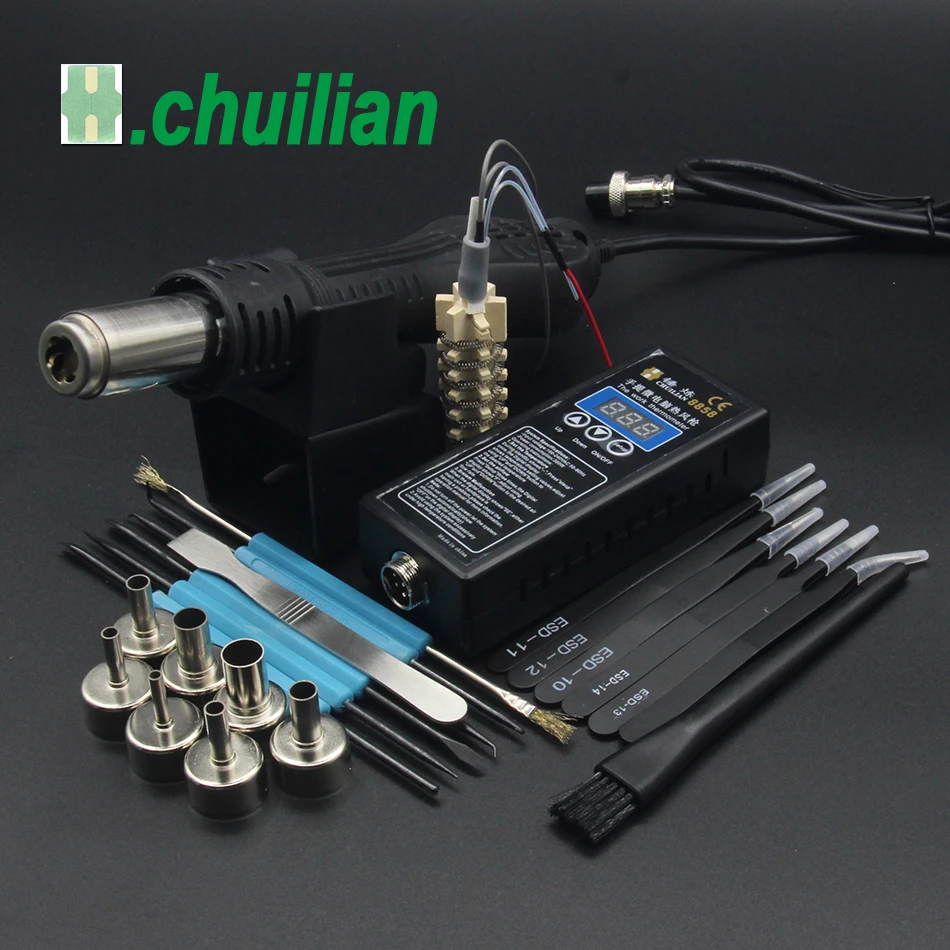 Портативная паяльная станция chuilian 8858 с разъемом BGA воздуходувка горячего воздуха