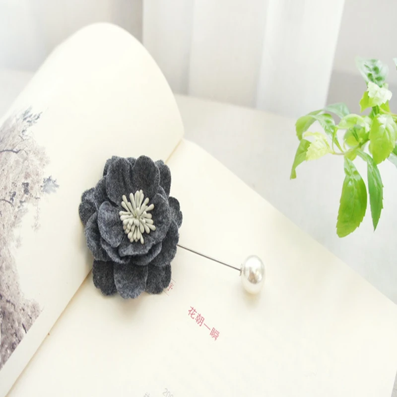 Высококачественная корейская мода новая ткань цветок лук брошь для кардигана