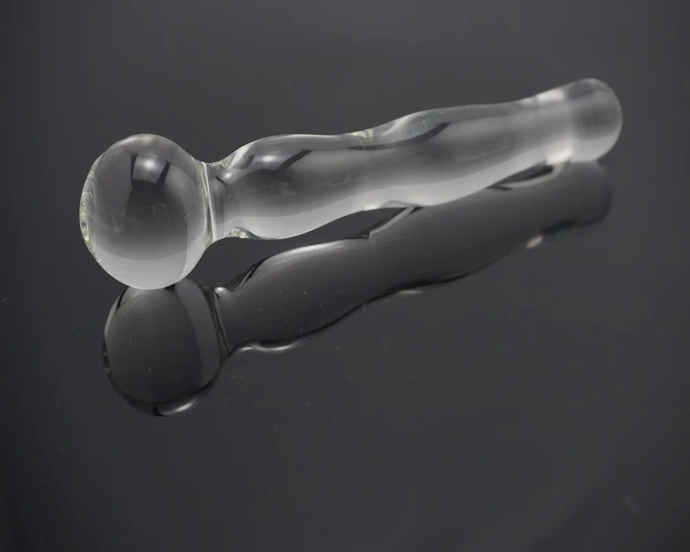 New double head pyrex crystal white glass anal butt plug beads dildo masturbation sex toys product for men women | Красота и здоровье