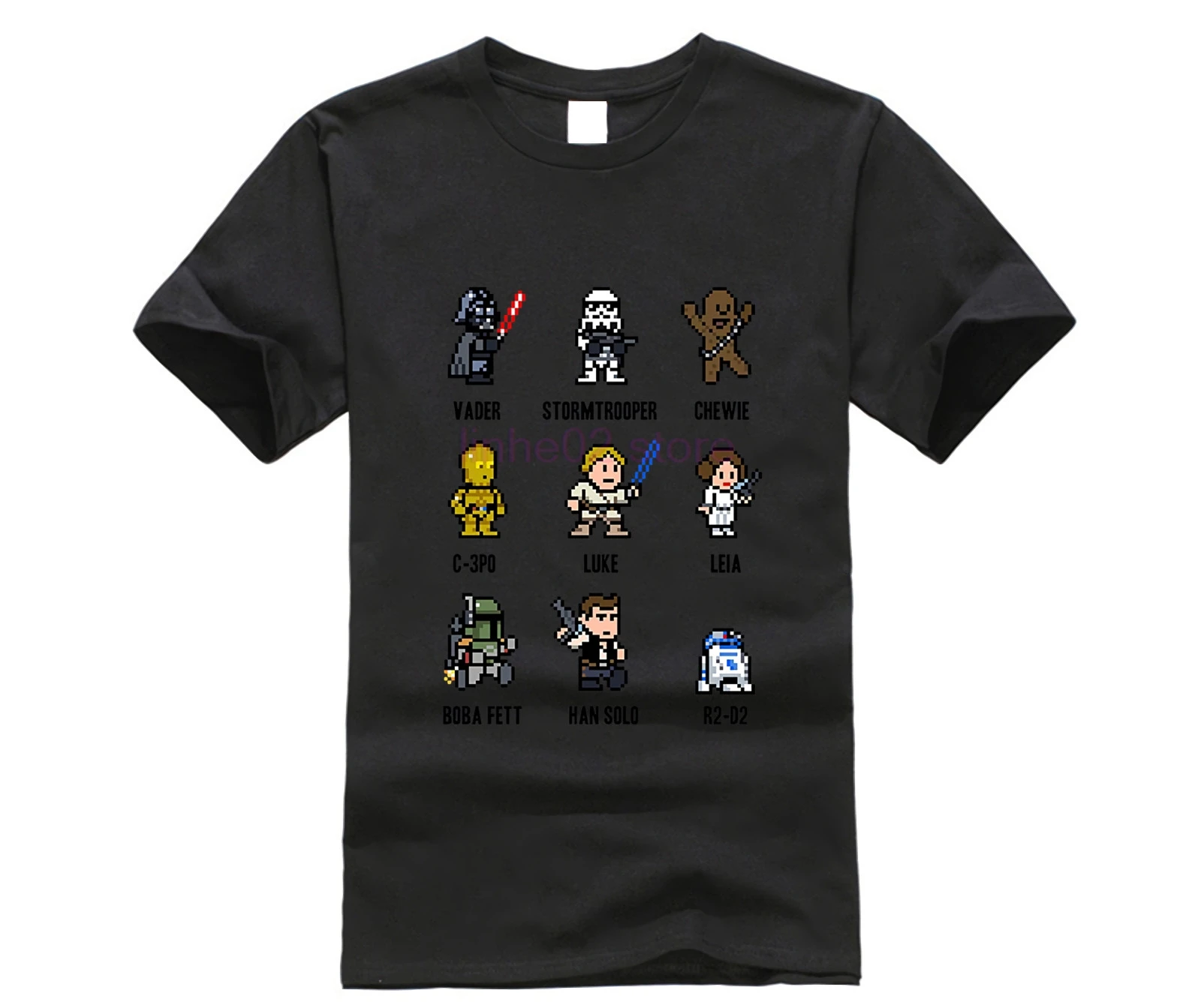 DARTH VADER STORMTROOR Chewie c-3P0 Luke Leia Boba Fett Han Solo R2d2 Звездные войны 8 бит футболка для взрослых