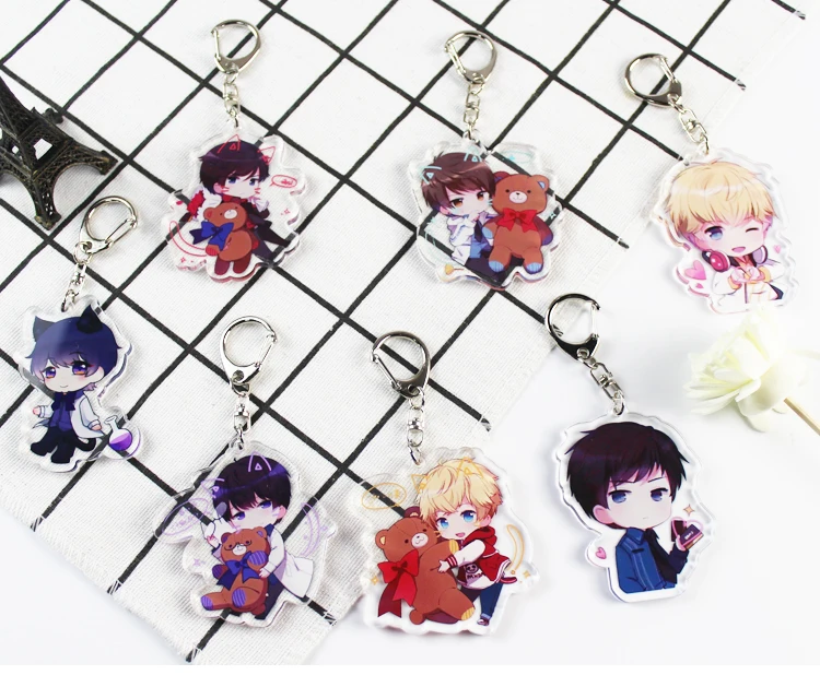 5 шт./лот любовь и производитель Q версия Брелок фигурка модель милый акриловый
