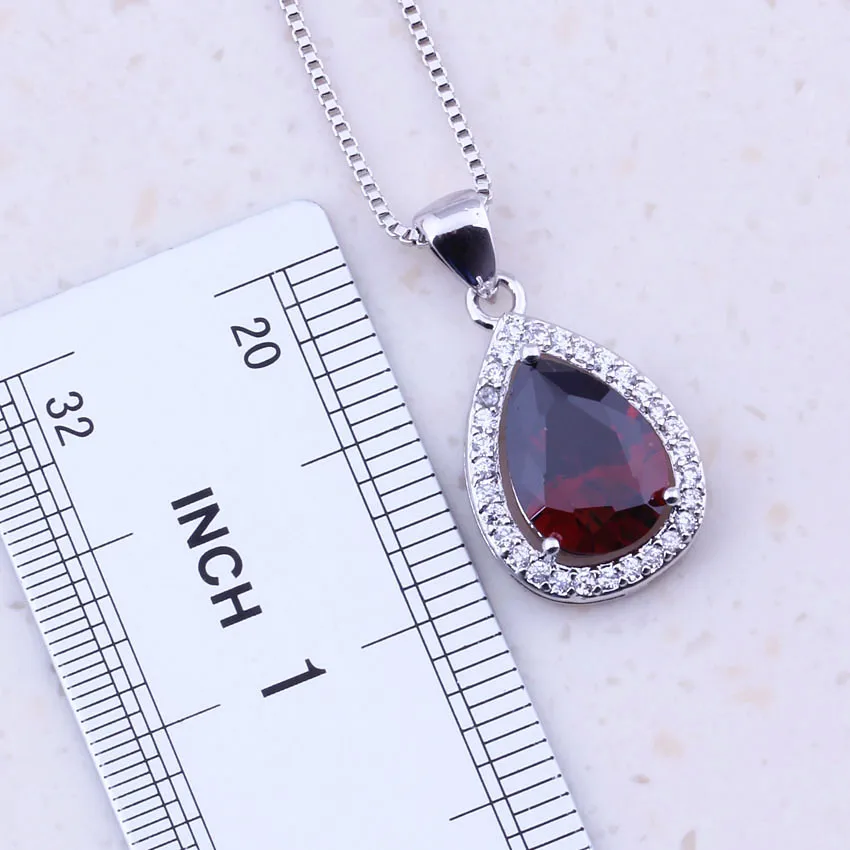 Редкий глубокий красный кристалл &amp кубический циркон 925 стерлингового серебра