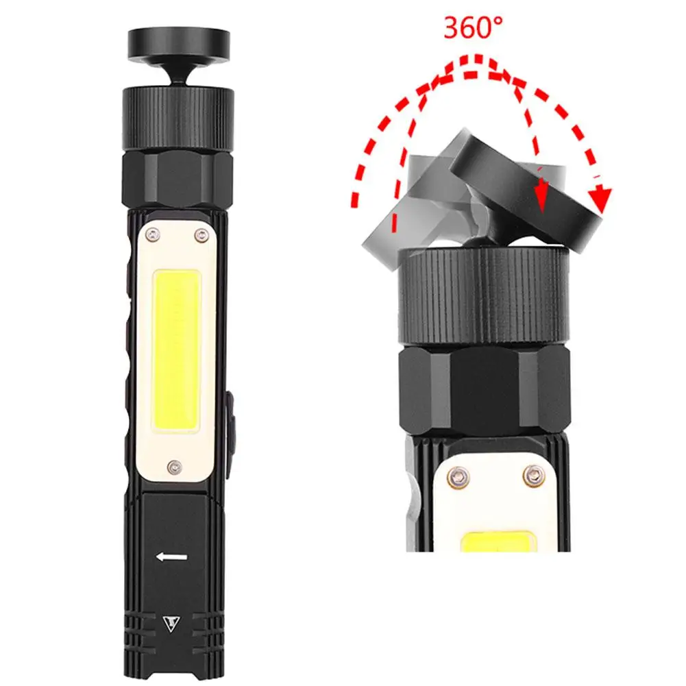 Тактический фонарик 90 градусов мини Водонепроницаемый 5 режимов с зарядкой Re |