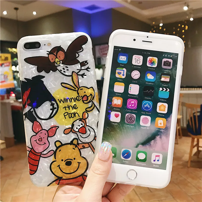 Для iphone X Милая ракушка Минни чехлы для телефонов 7 plus 6 6s 8 Plus мультфильм Винни