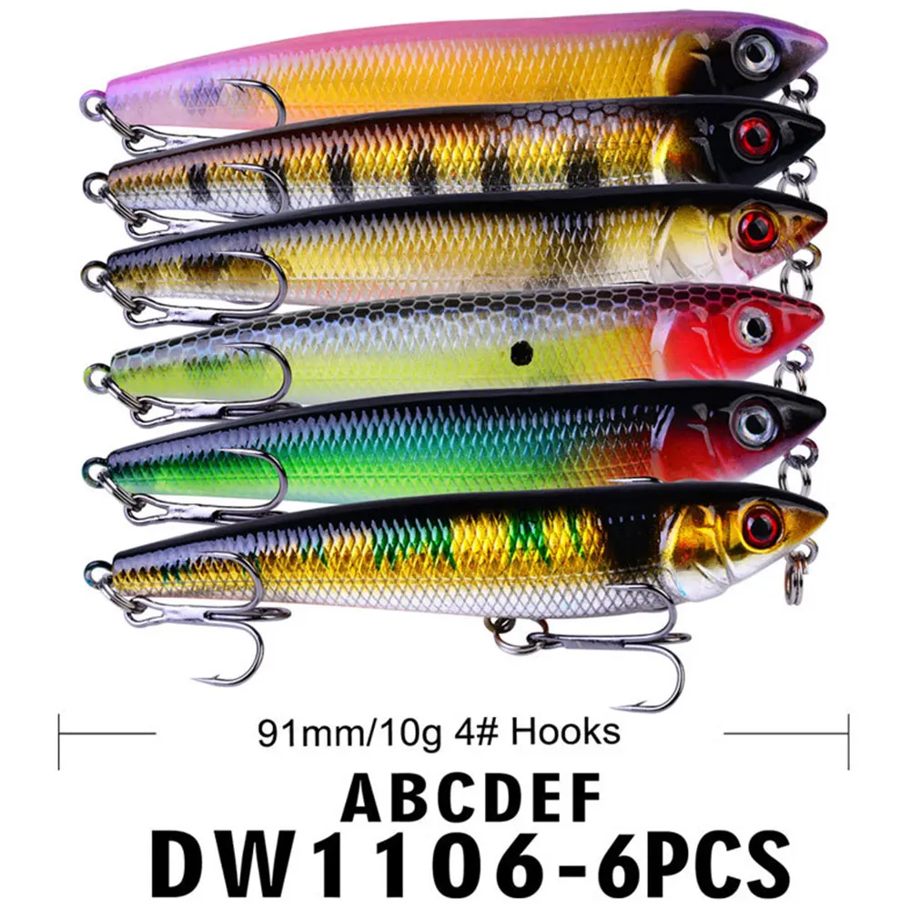

6 Whopper Popper 9 Topwater , , 3D
